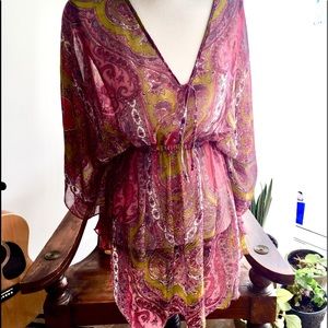 Boho style beach cover. Sheer, light & flowwy.